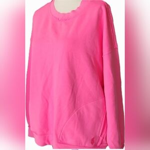 NWT ❗️ Free people houte pink oversize small S with pockets sweater